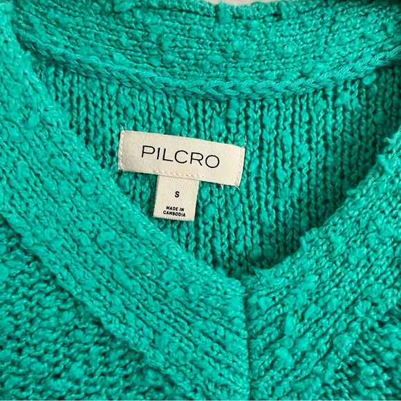 Anthropologie Pilcro V-Neck Oversized Sweater in Green - Picture 2 of 3